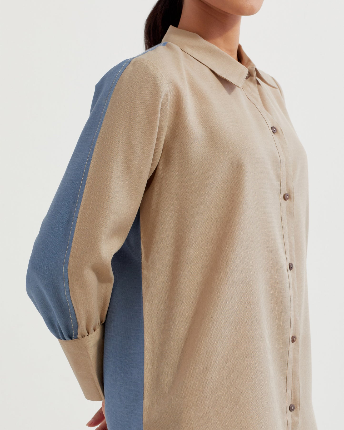 Beige/Blue Caroline Co-ord Set (Set of 2)
