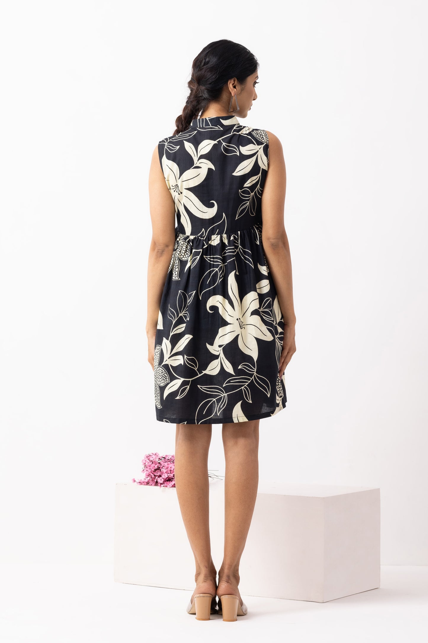 Black Block Printed Amore Dress