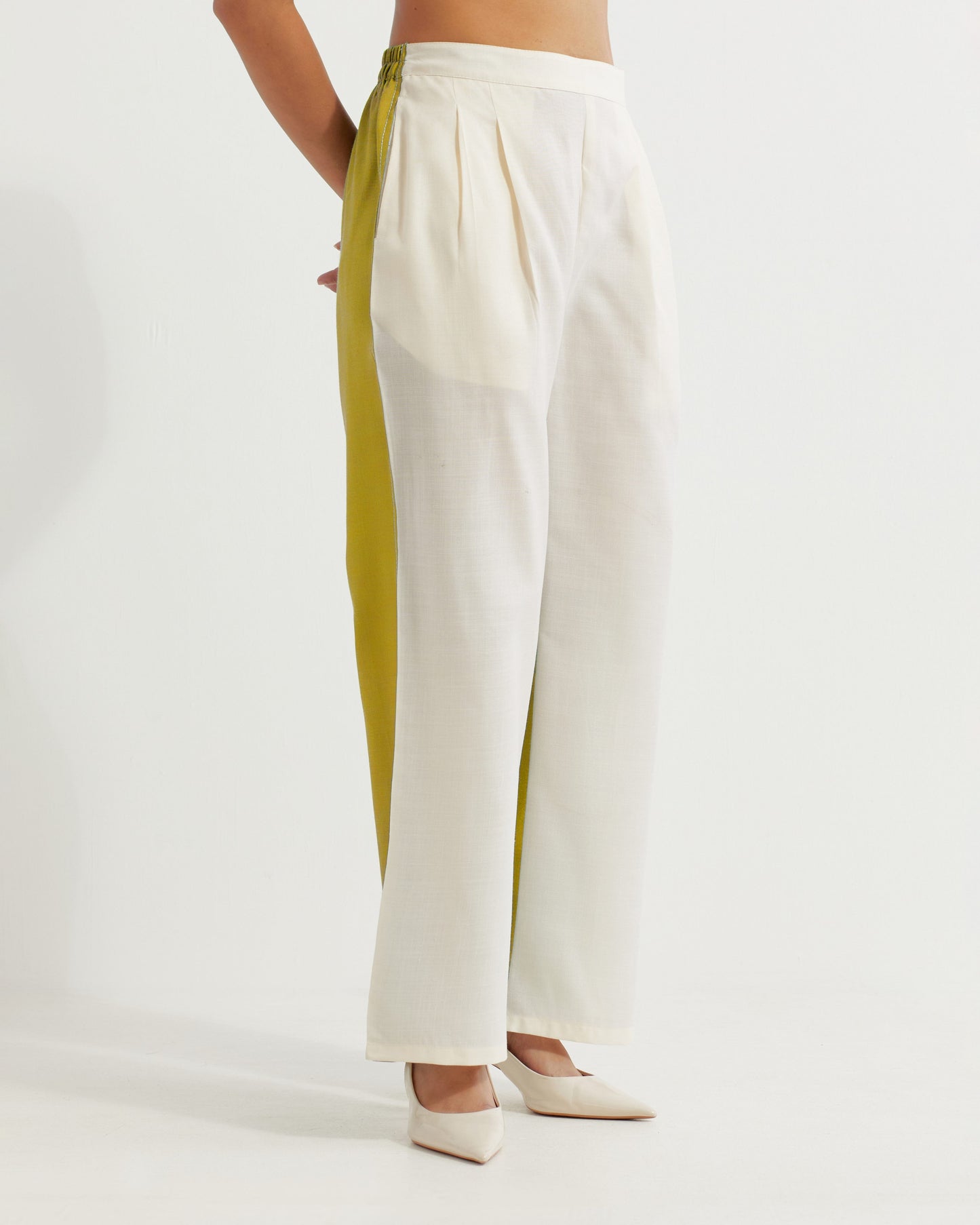 White/Lime Green Caroline Co-ord Set (Set of 2)