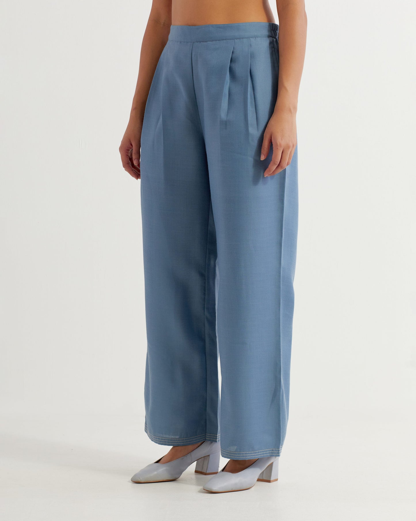 Blue Collared Co-ord Set (Set of 2)