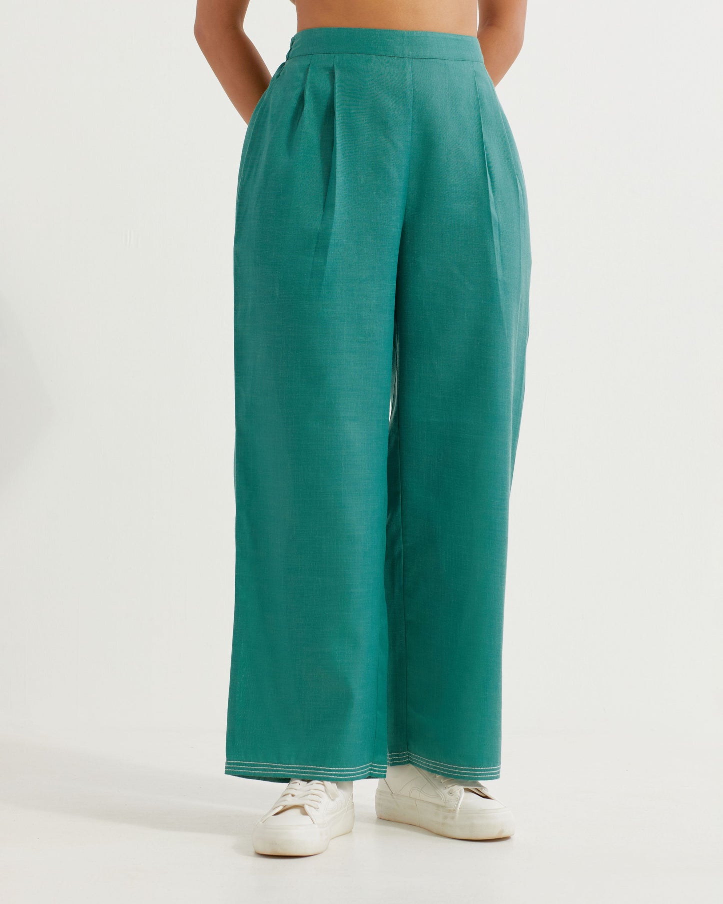 Green Collared Co-ord Set (Set of 2)