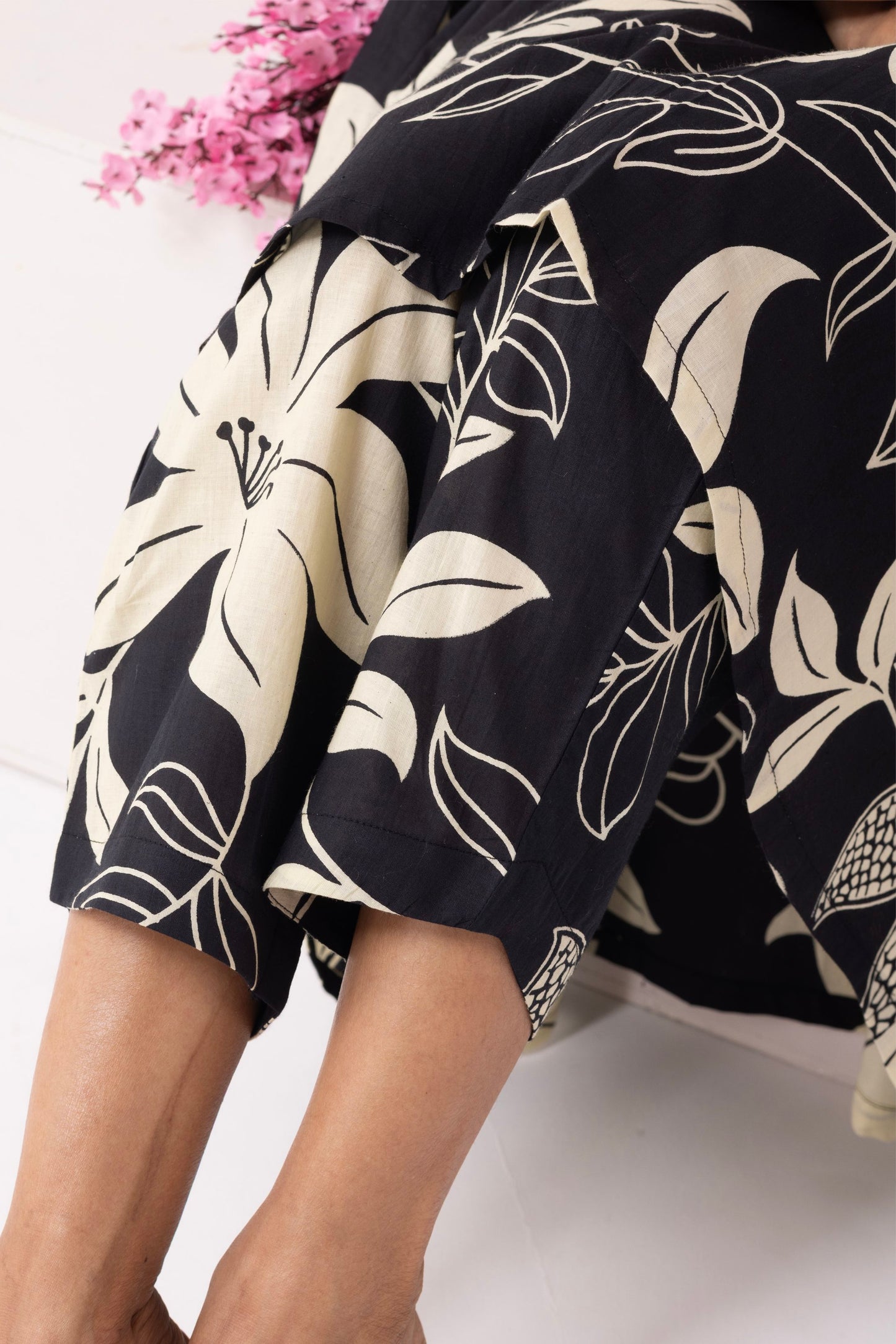 Black Block Printed Victoria Kurta Set (Set of 2)