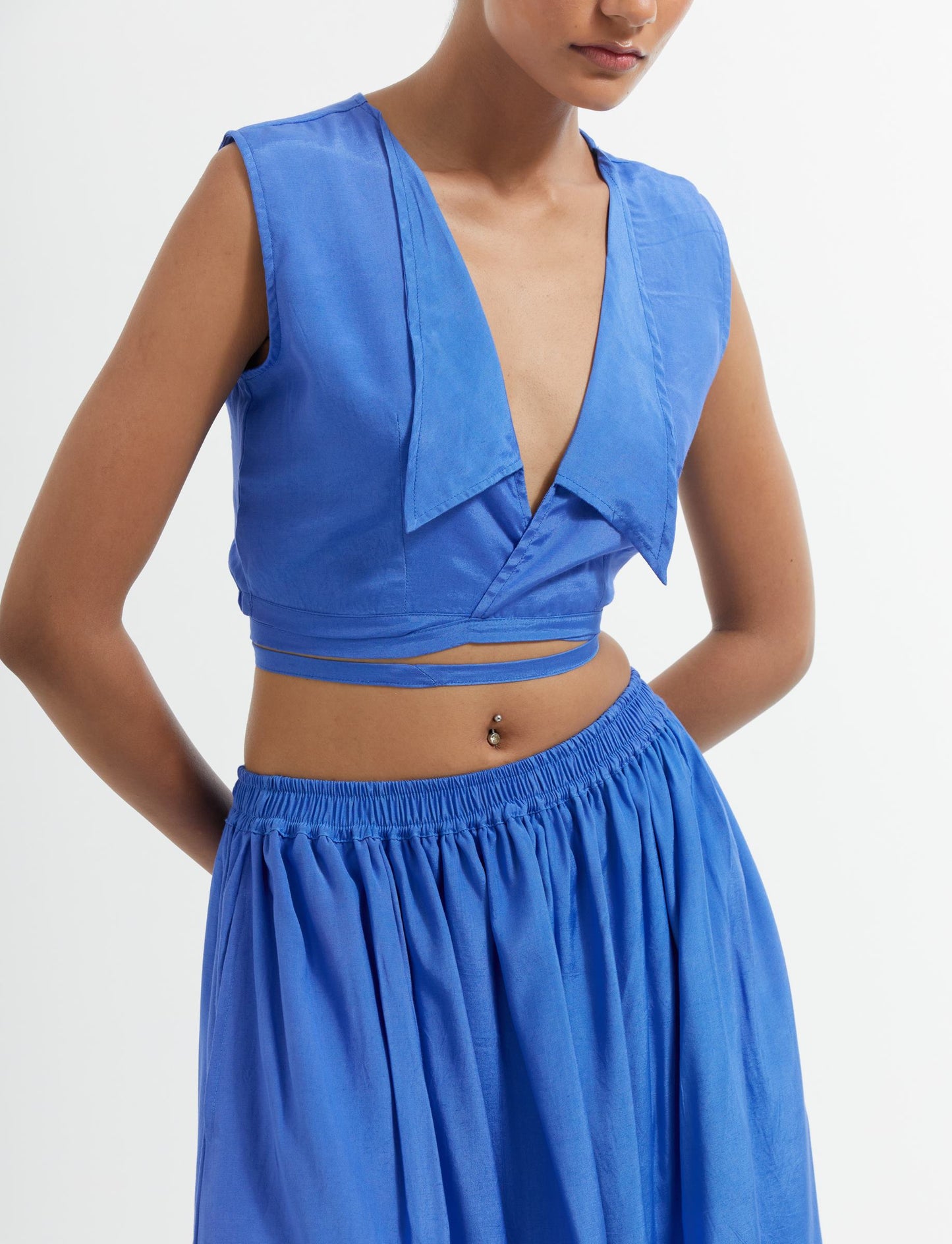 Blue Bonita Crop Top