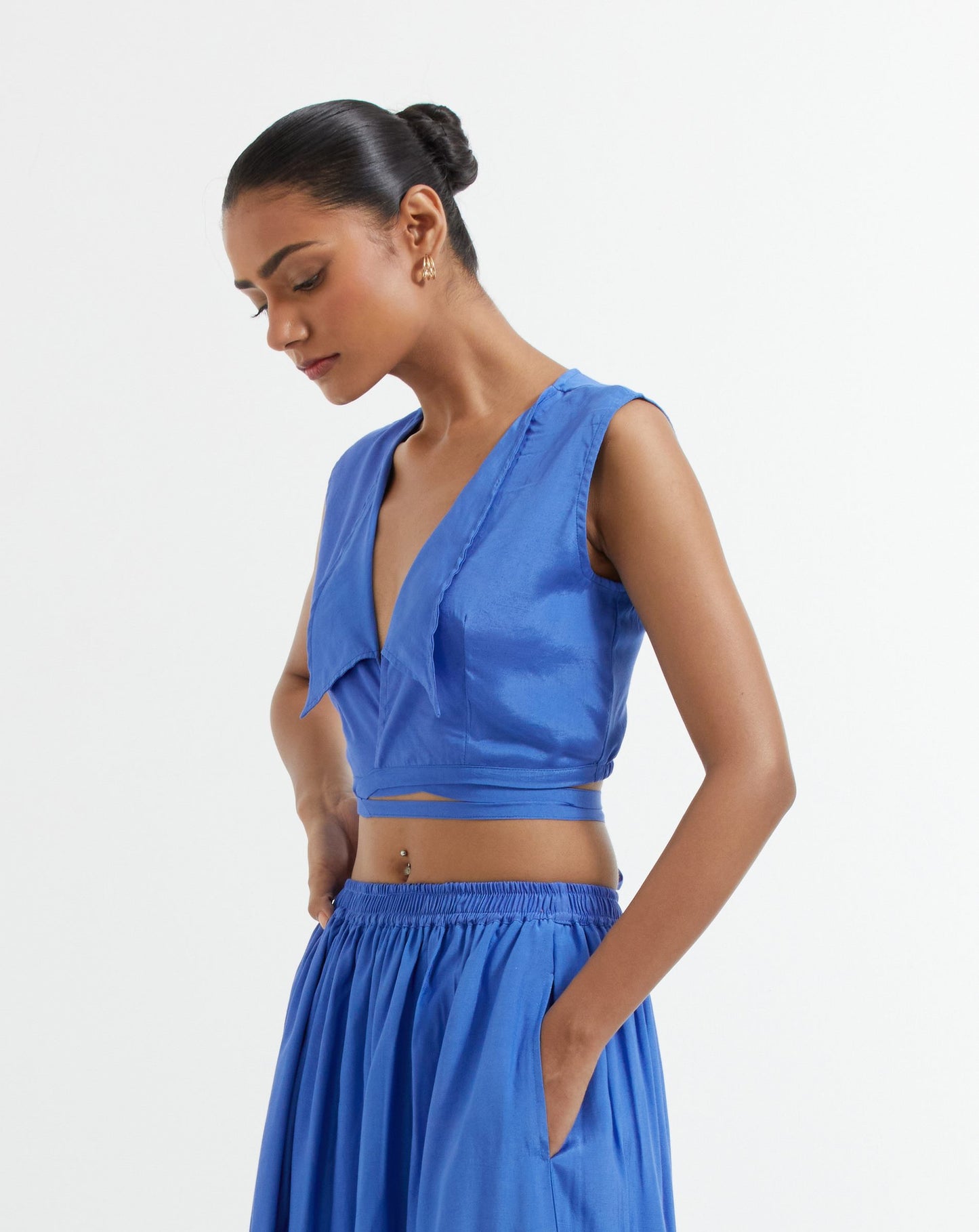 Blue Bonita Crop Top