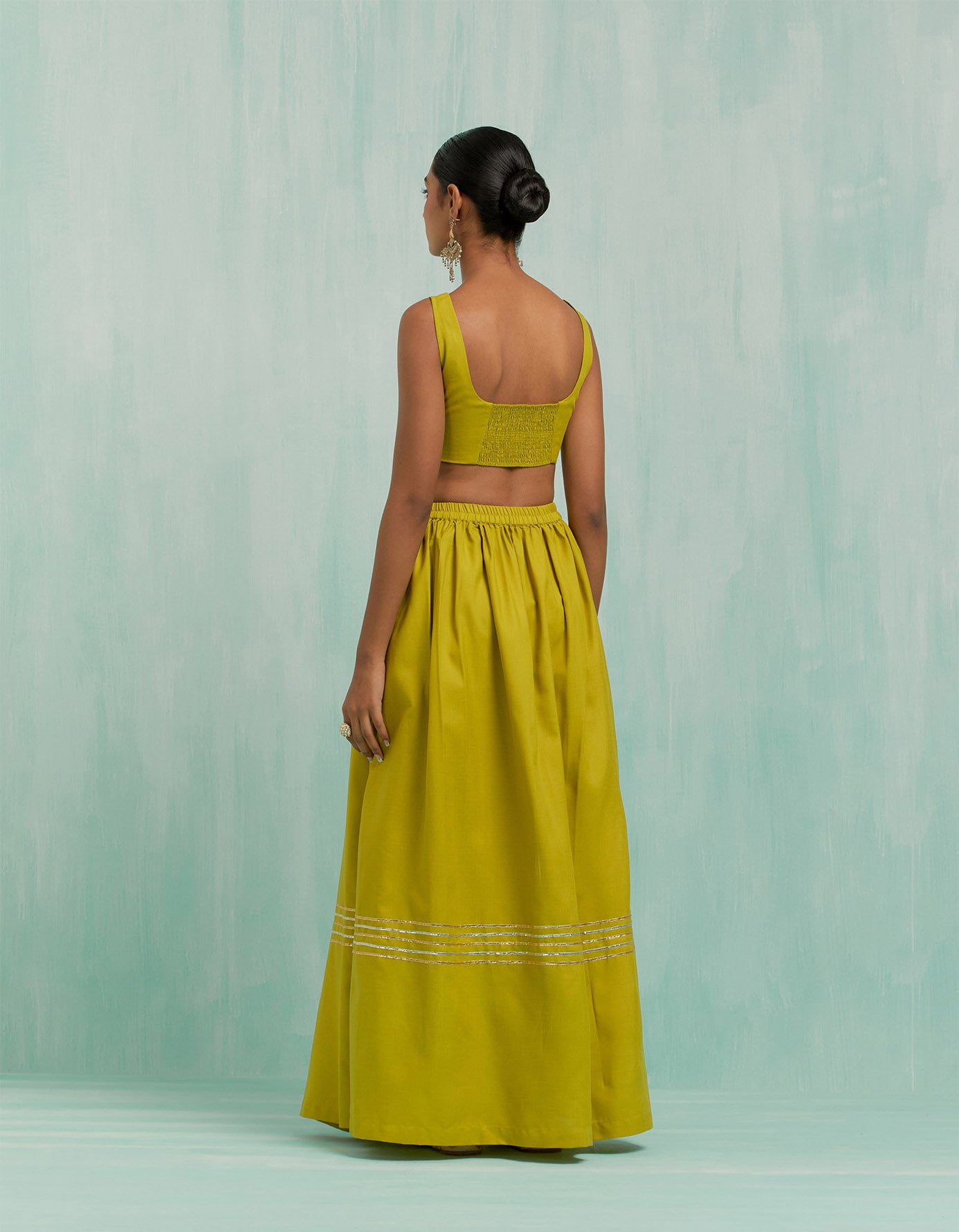 Lemon Green Niyaaz Lehenga (Set Of 2)