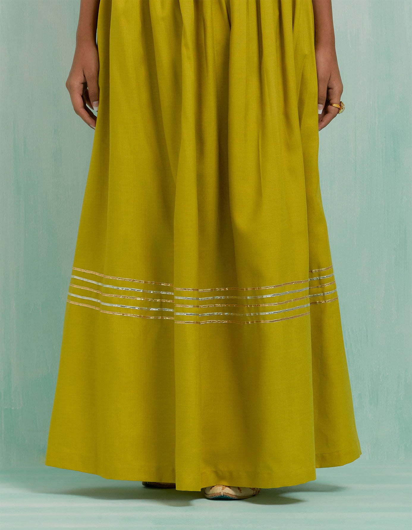 Lemon Green Niyaaz Lehenga (Set Of 2)