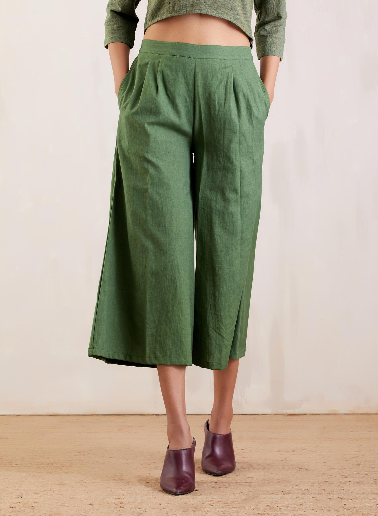 Green Cotton Pant