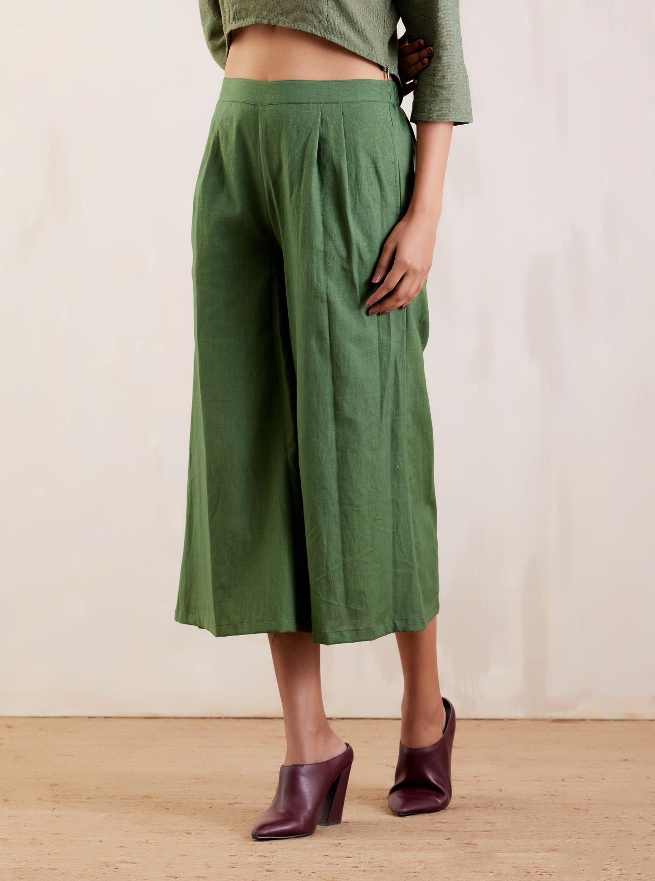 Green Cotton Pant
