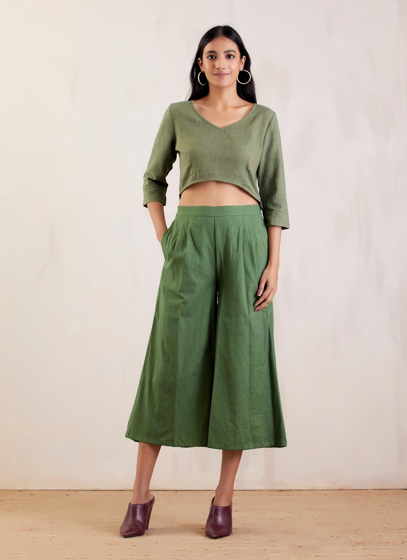 Green Cotton Pant
