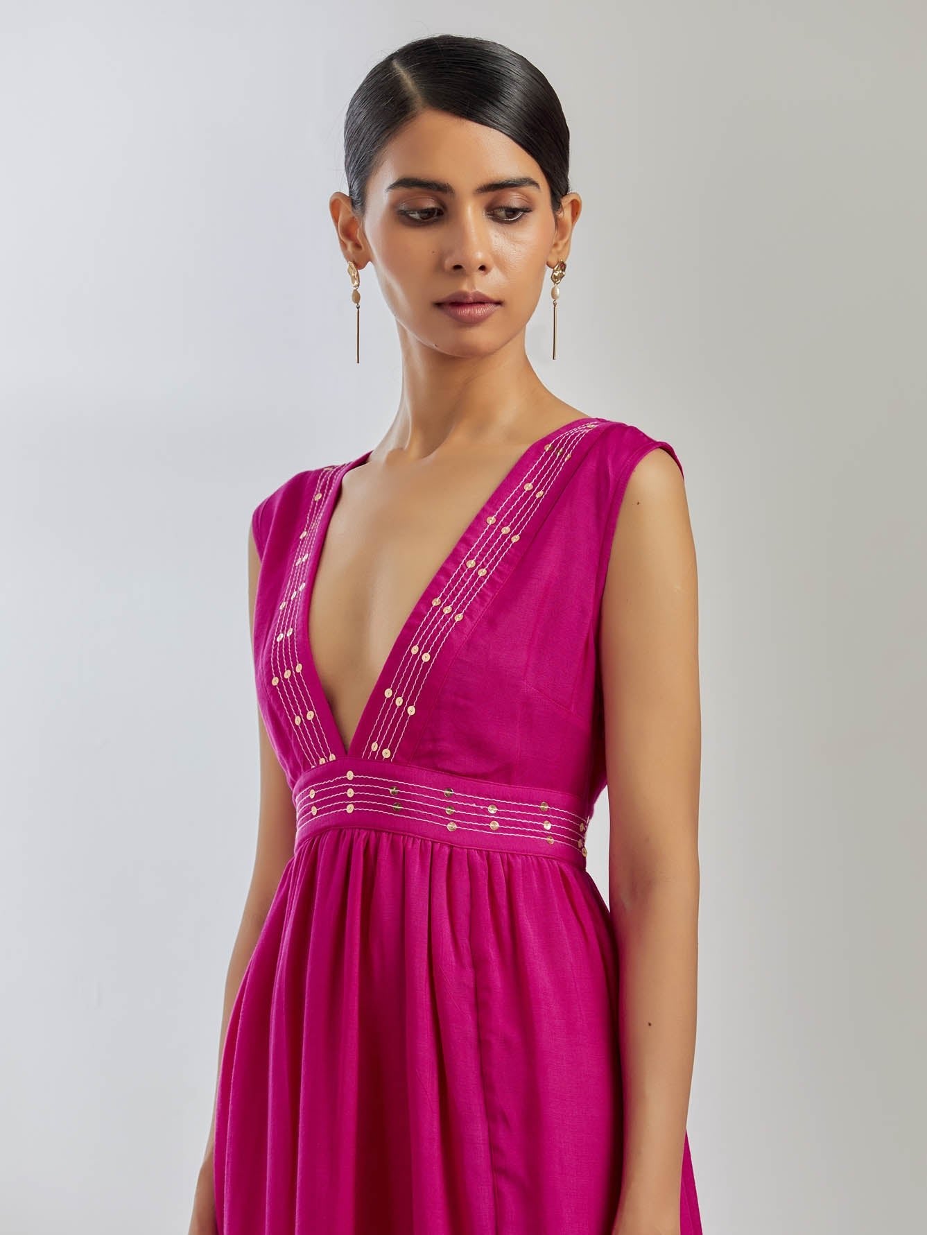 Pink Silk Sirgus Dress - The Indian Cause