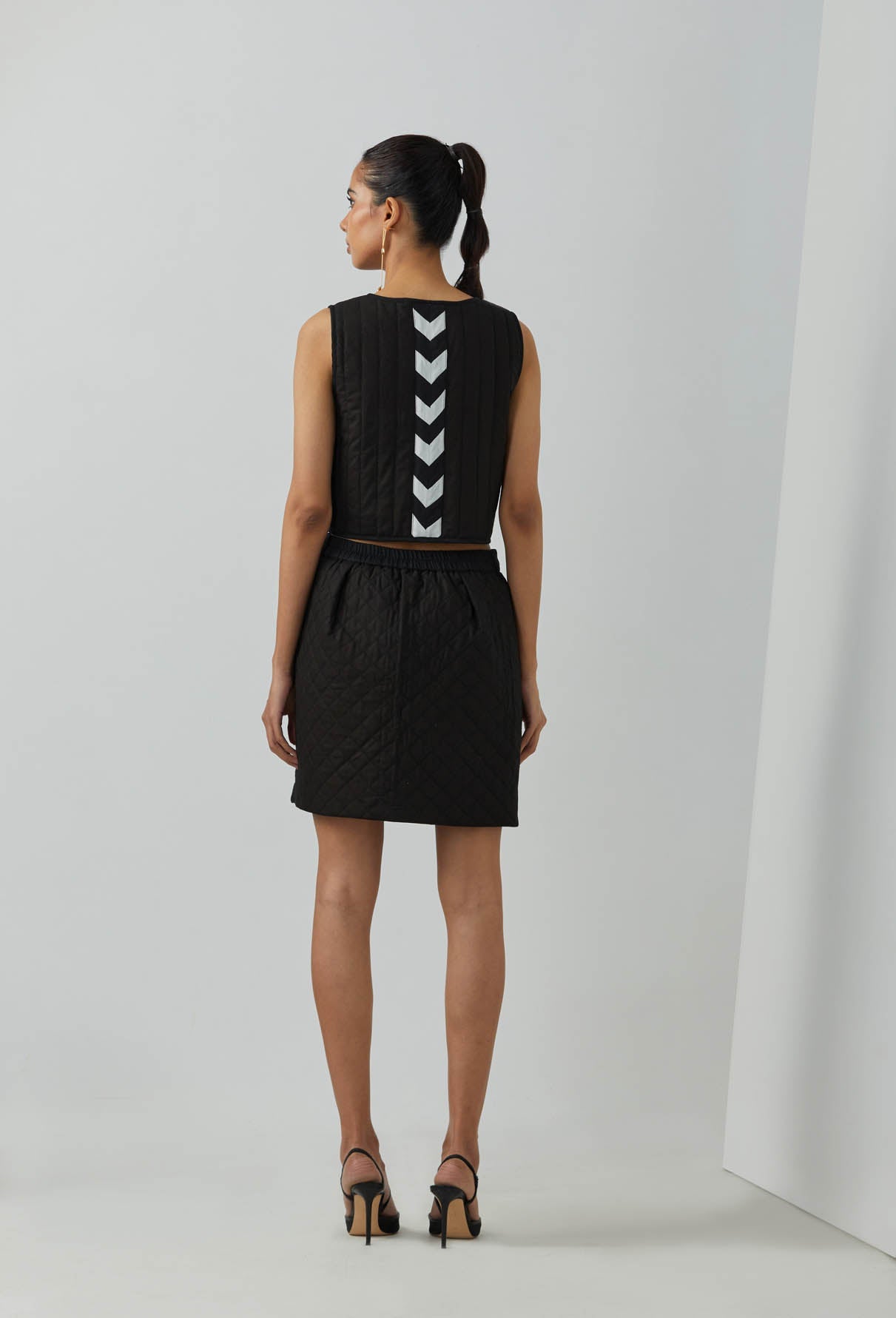 Black Cotton Panoply Overlapped Jacket - The Indian Cause