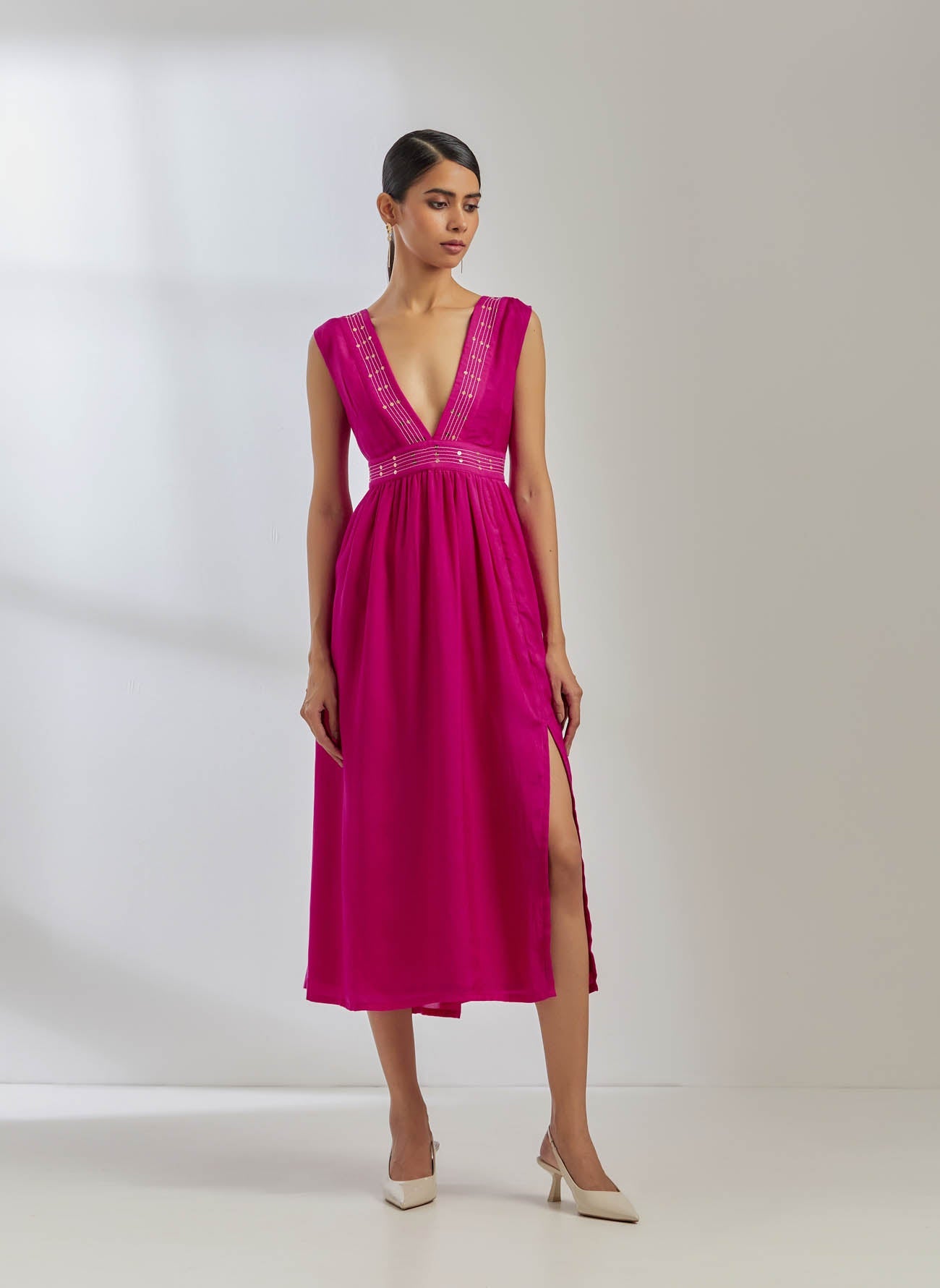 Pink Silk Sirgus Dress - The Indian Cause