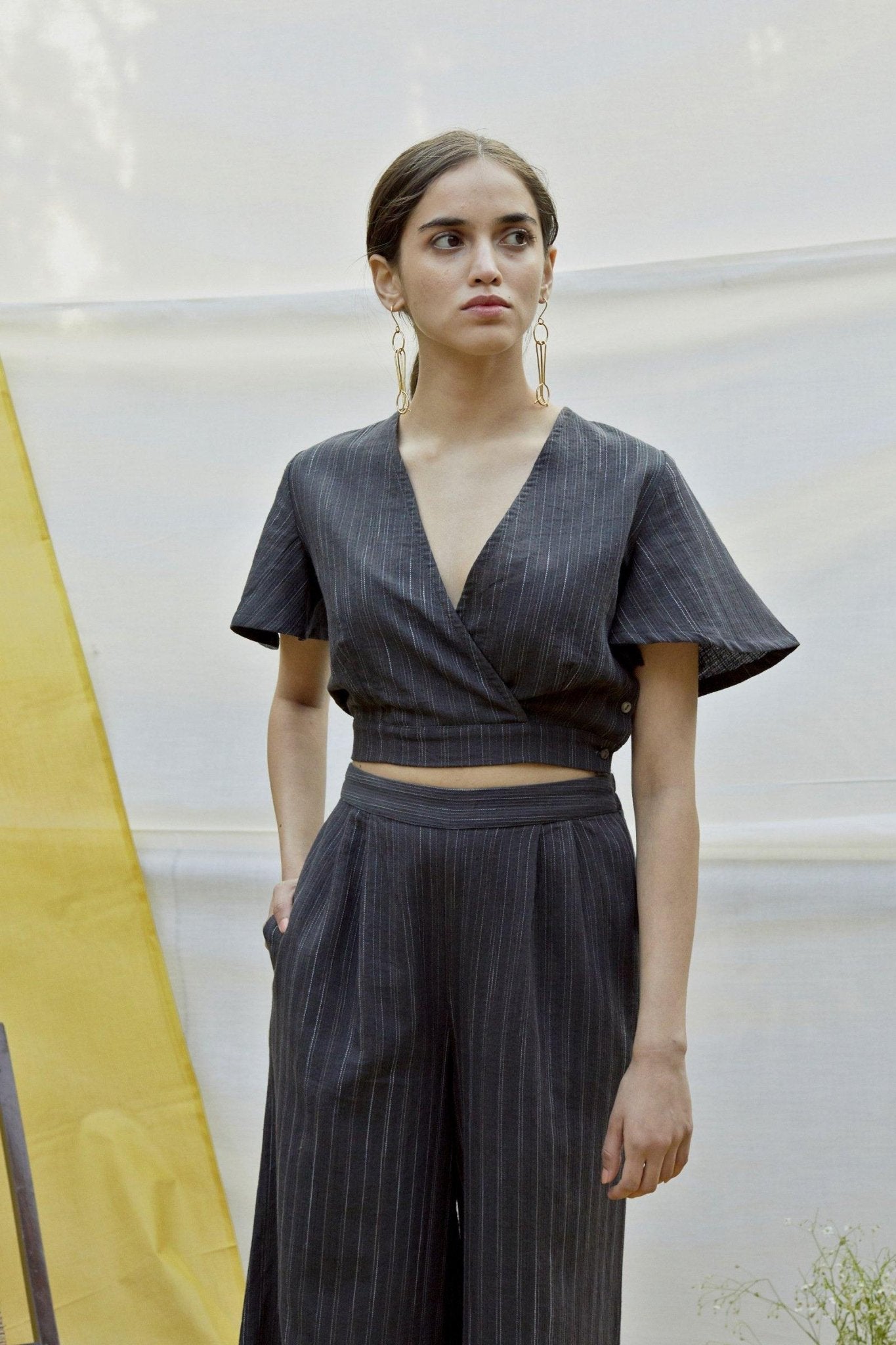 Grey Cotton dobby Co-ord Set - The Indian Cause