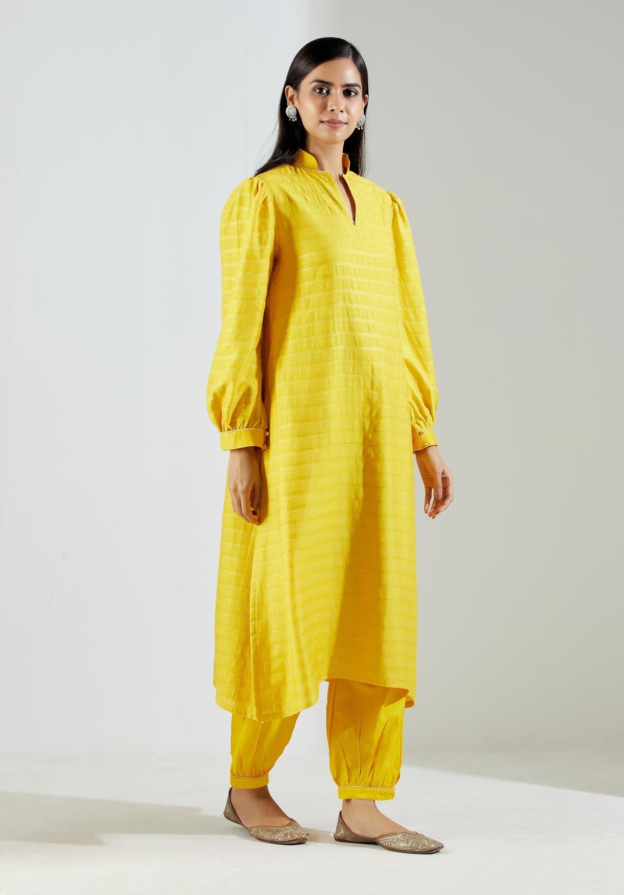 Yellow Polaris Kurta with Salwar (Set of 2) - The Indian Cause