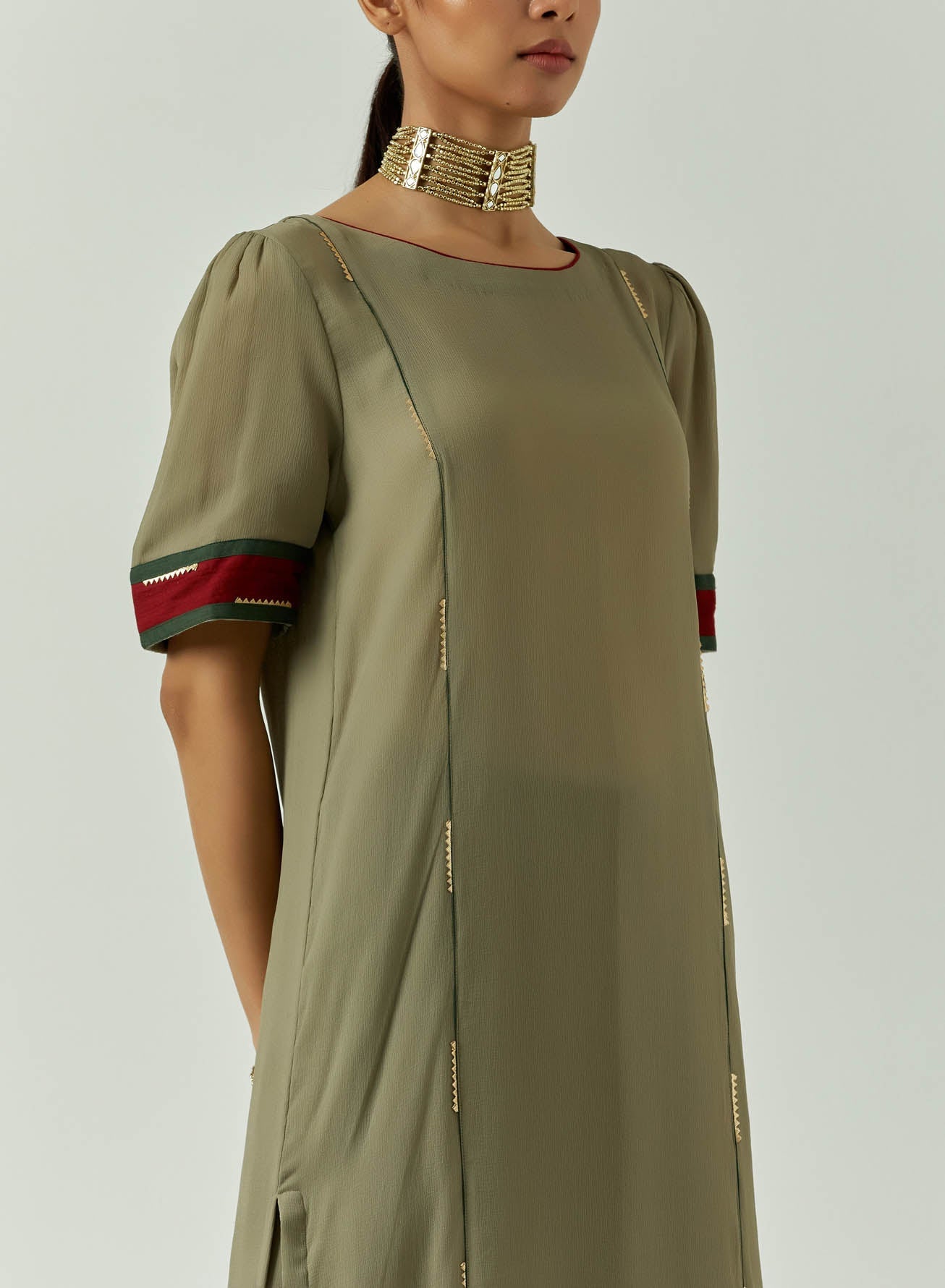 Moss Green Rukbat Kurta - The Indian Cause
