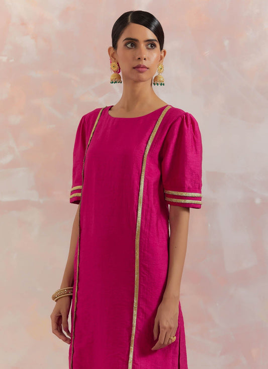 Pink Rukbat Kurta - The Indian Cause