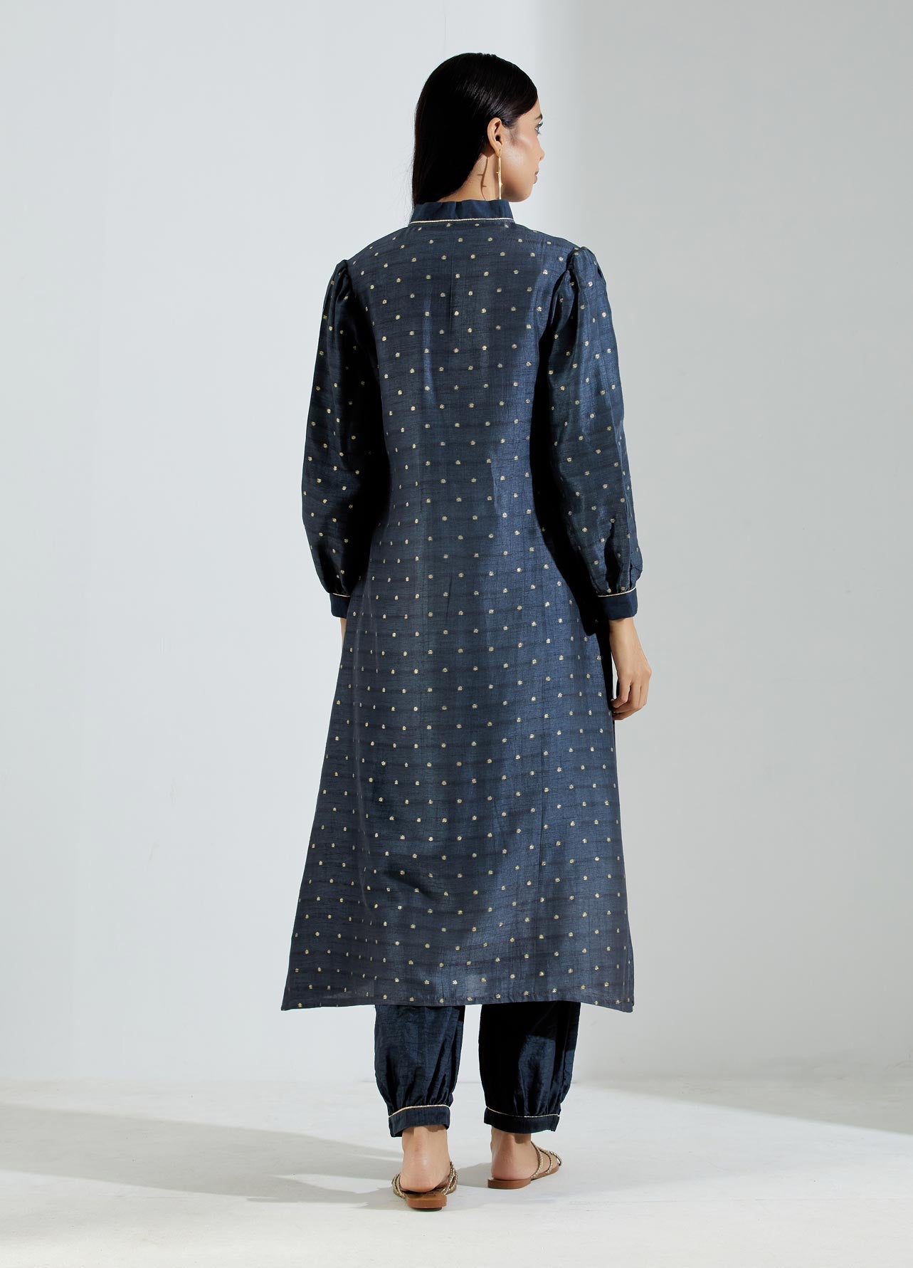Grey Booti Polaris Kurta with Salwar and Dupatta (Set of 3) - The Indian Cause