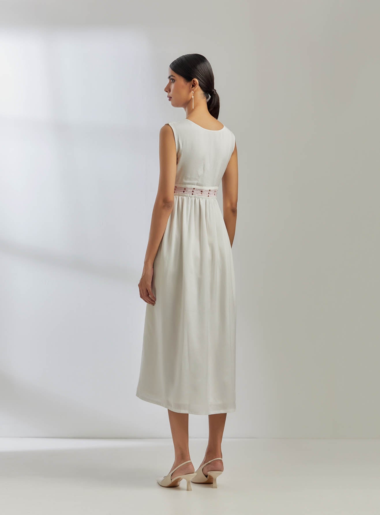 White Silk Sirgus Dress - The Indian Cause