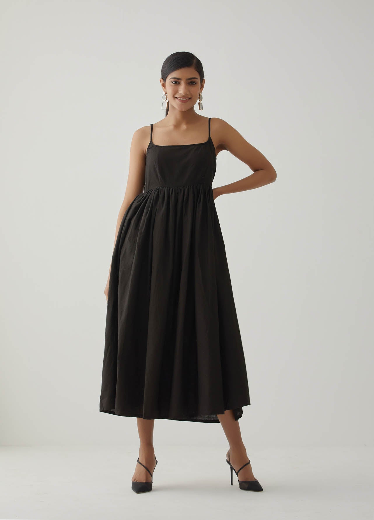 Black Strappy Rigel Dress - The Indian Cause