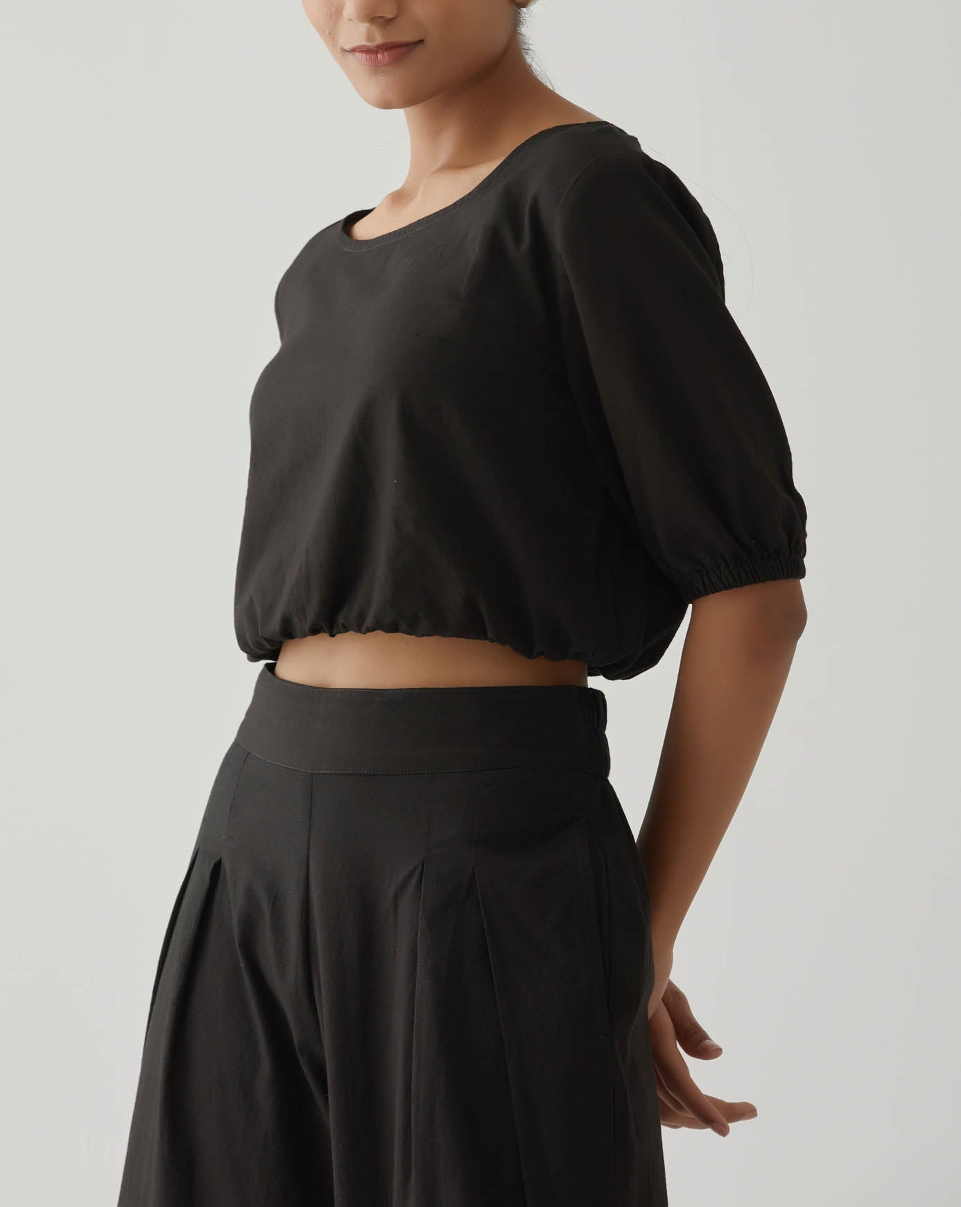 Black Crop Top - The Indian Cause