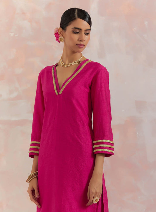 Pink Kali Short Kurta - The Indian Cause