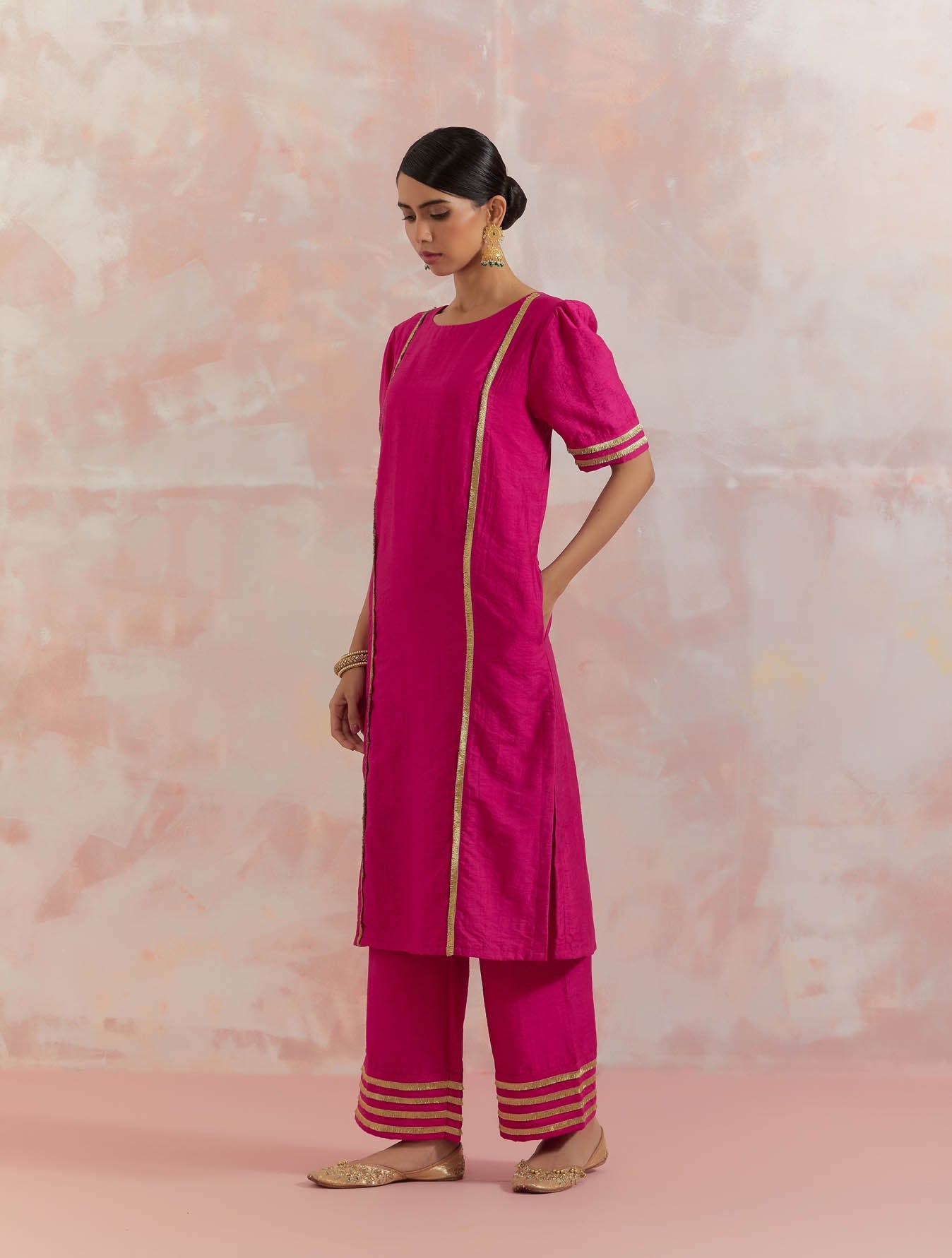 Pink Rukbat Kurta - The Indian Cause