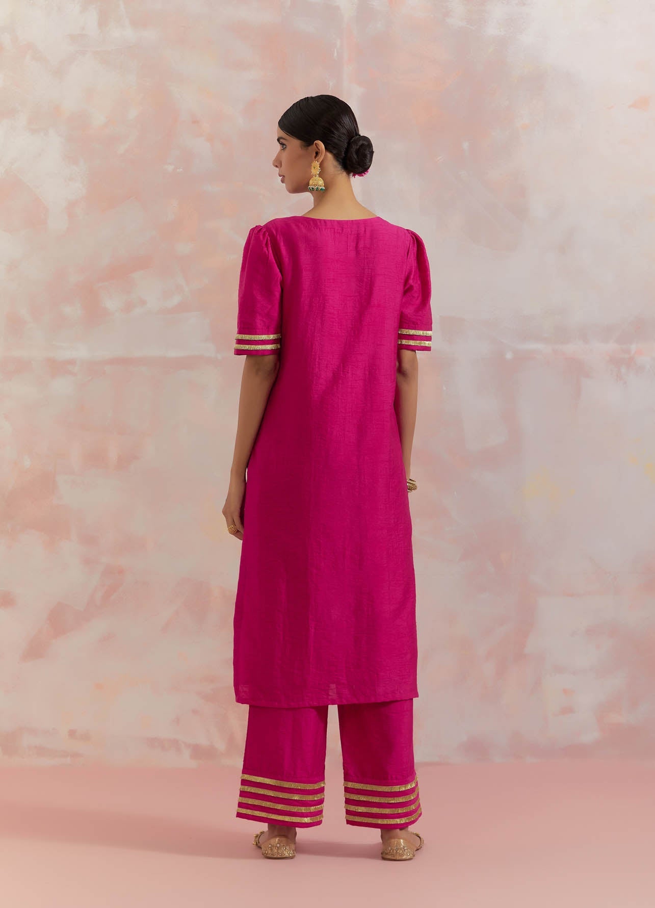 Pink Rukbat Kurta - The Indian Cause