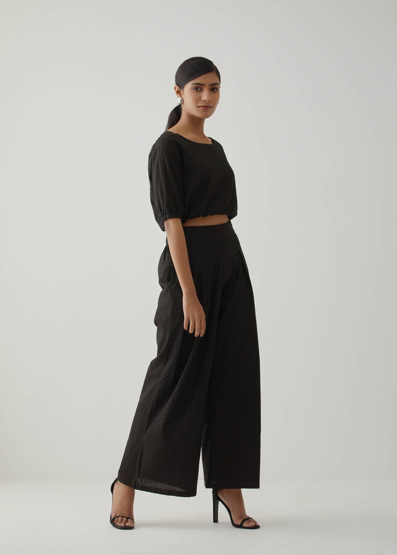 Black Crop Top - The Indian Cause