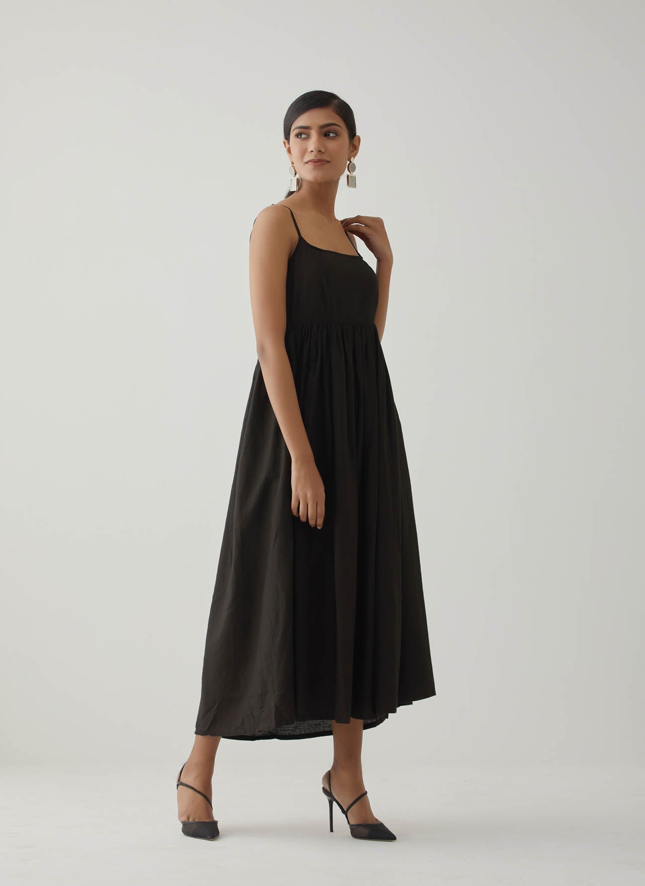 Black Strappy Rigel Dress - The Indian Cause