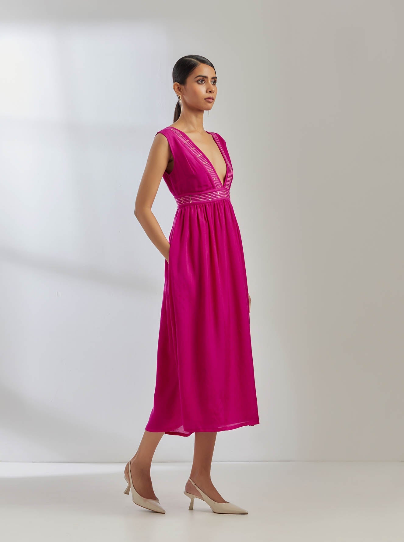 Pink Silk Sirgus Dress - The Indian Cause