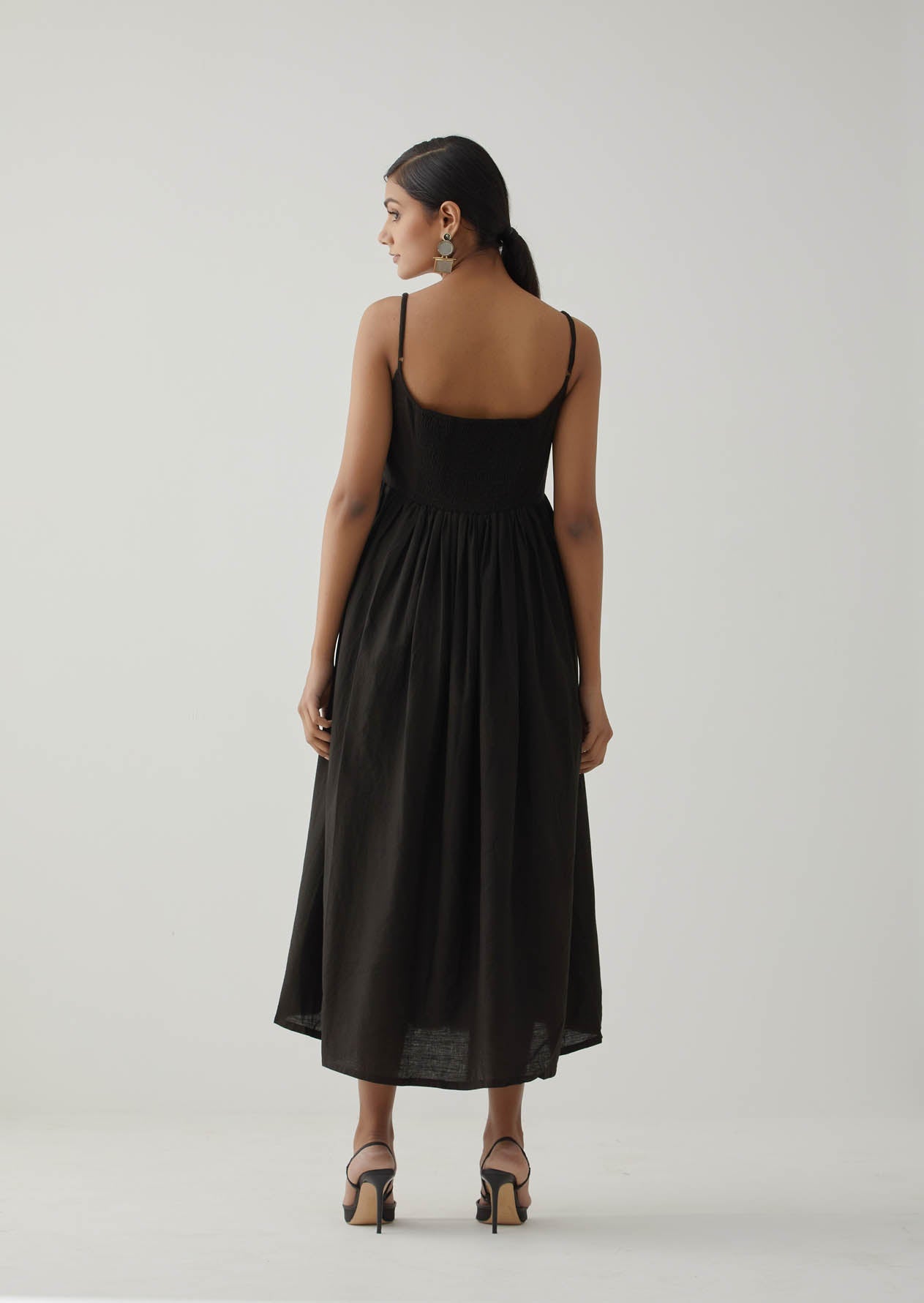 Black Strappy Rigel Dress - The Indian Cause