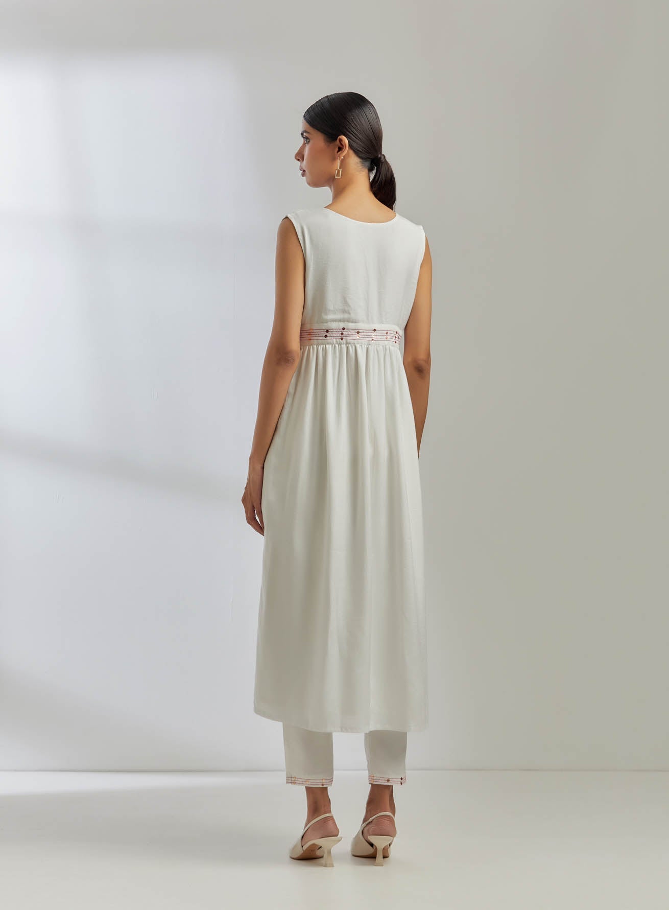 White Silk Sirgus Kurta - The Indian Cause