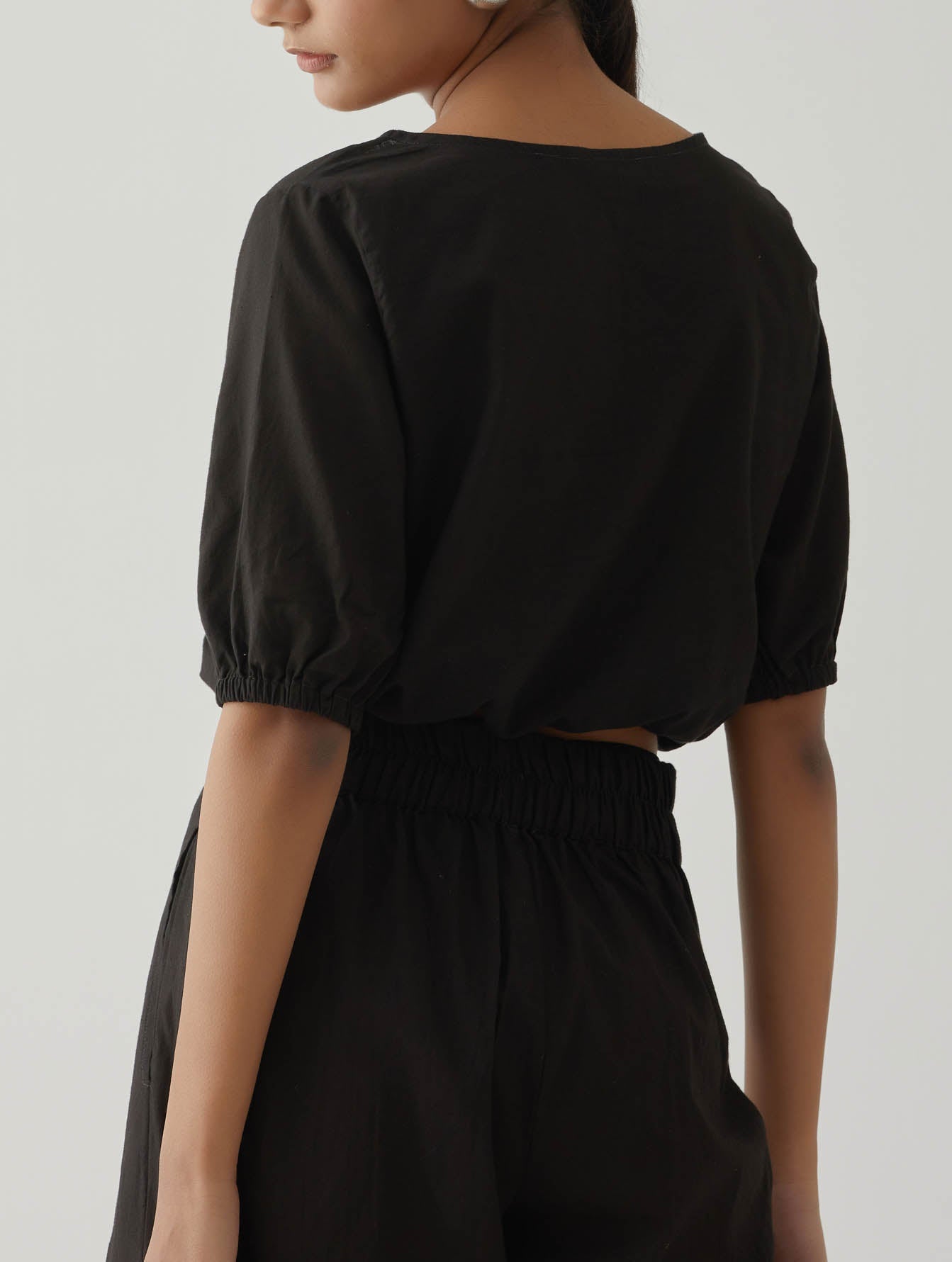 Black Crop Top - The Indian Cause