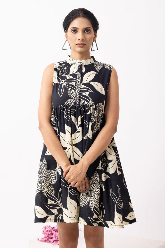 Black Block Printed Amore Dress