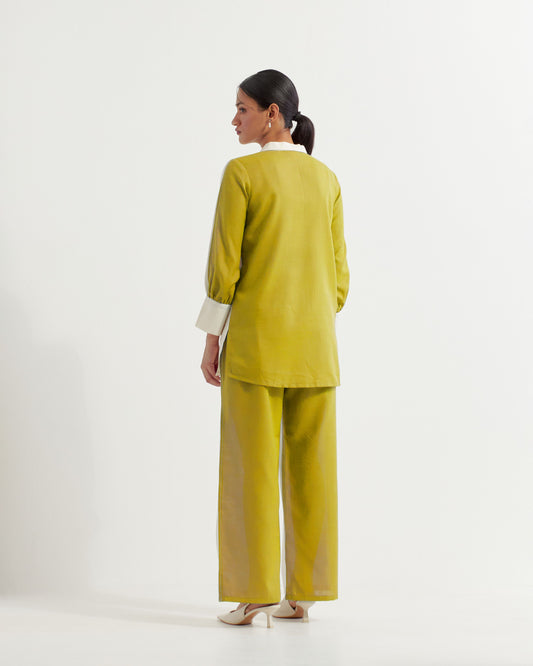 White/Lime Green Caroline Co-ord Set (Set of 2)