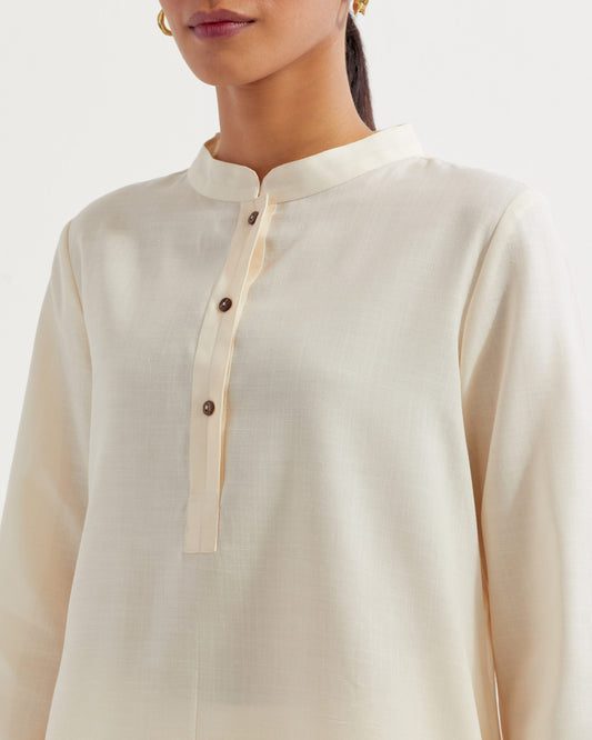 White Boyfriend Co-ord Set (Set of 2)