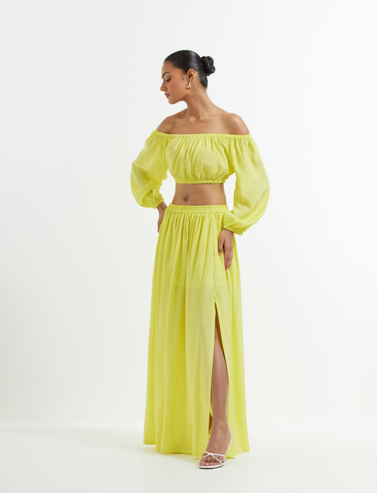 Yellow Abel Co-Ord Set