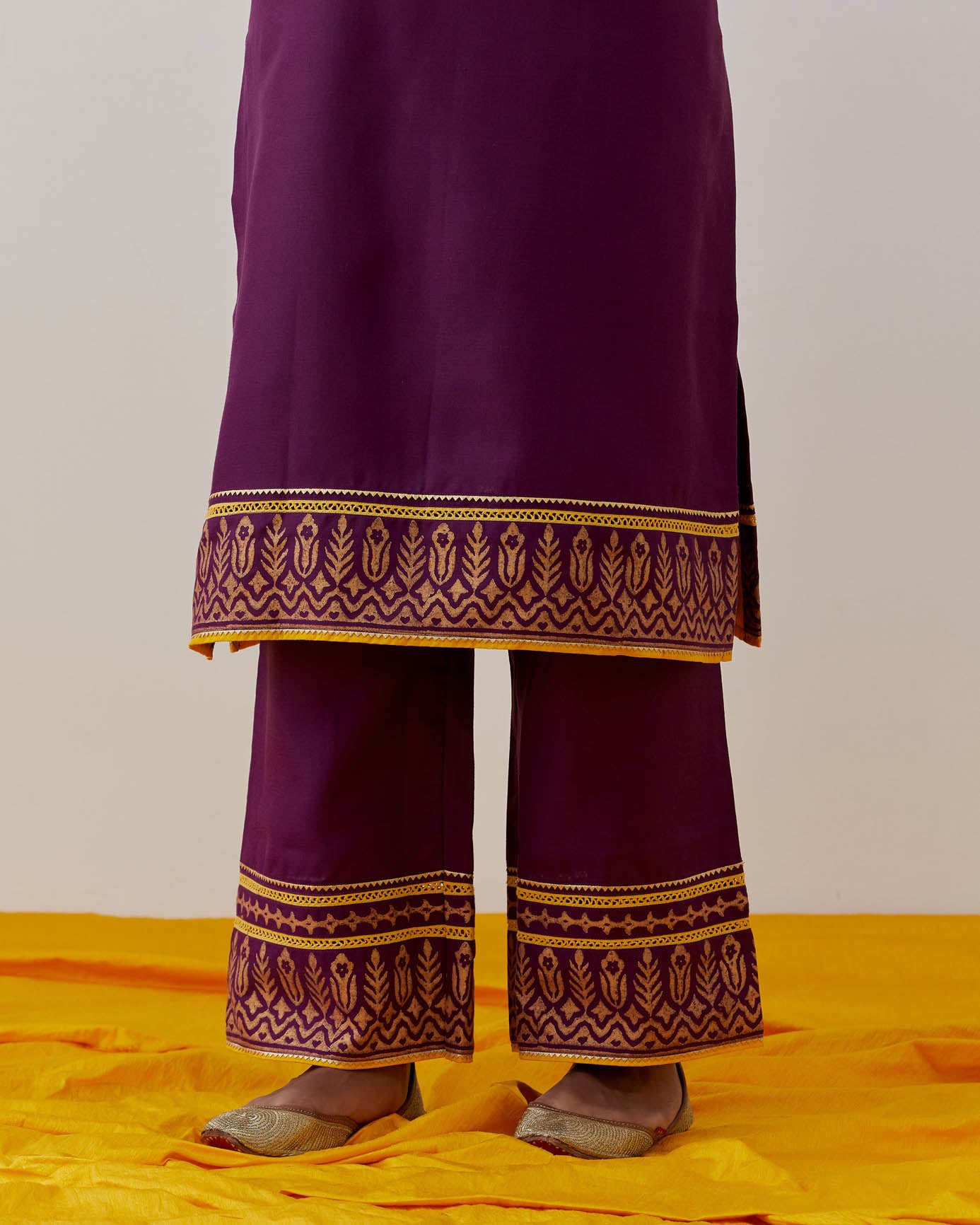 Purple Cotton Seher Kurta Set (Set Of 2)
