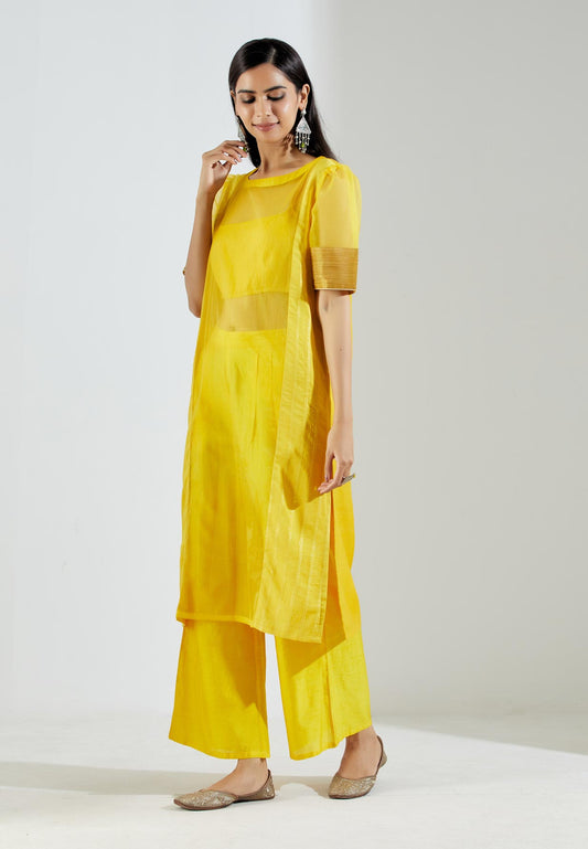 Yellow Rukbat Kurta Set - The Indian Cause