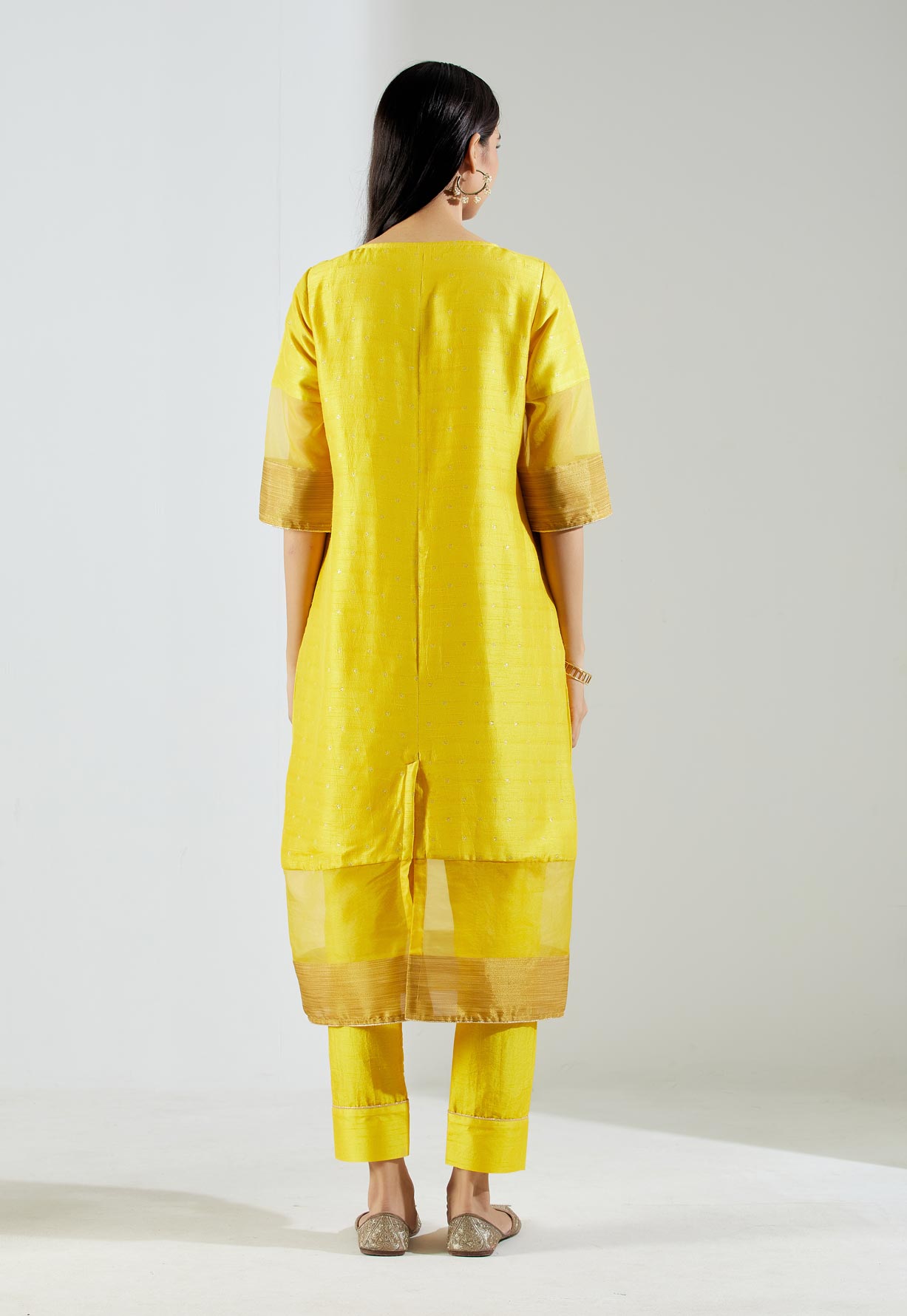 Yellow Vega kurta with Pant (Set of 2) - The Indian Cause