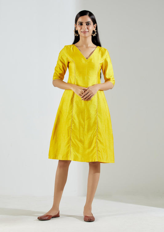 Yellow Markab Dress - The Indian Cause