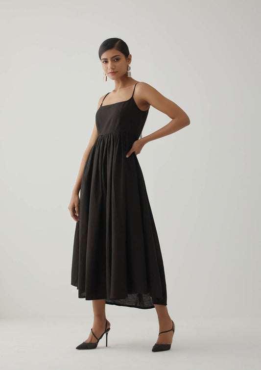 Black Strappy Rigel Dress - The Indian Cause