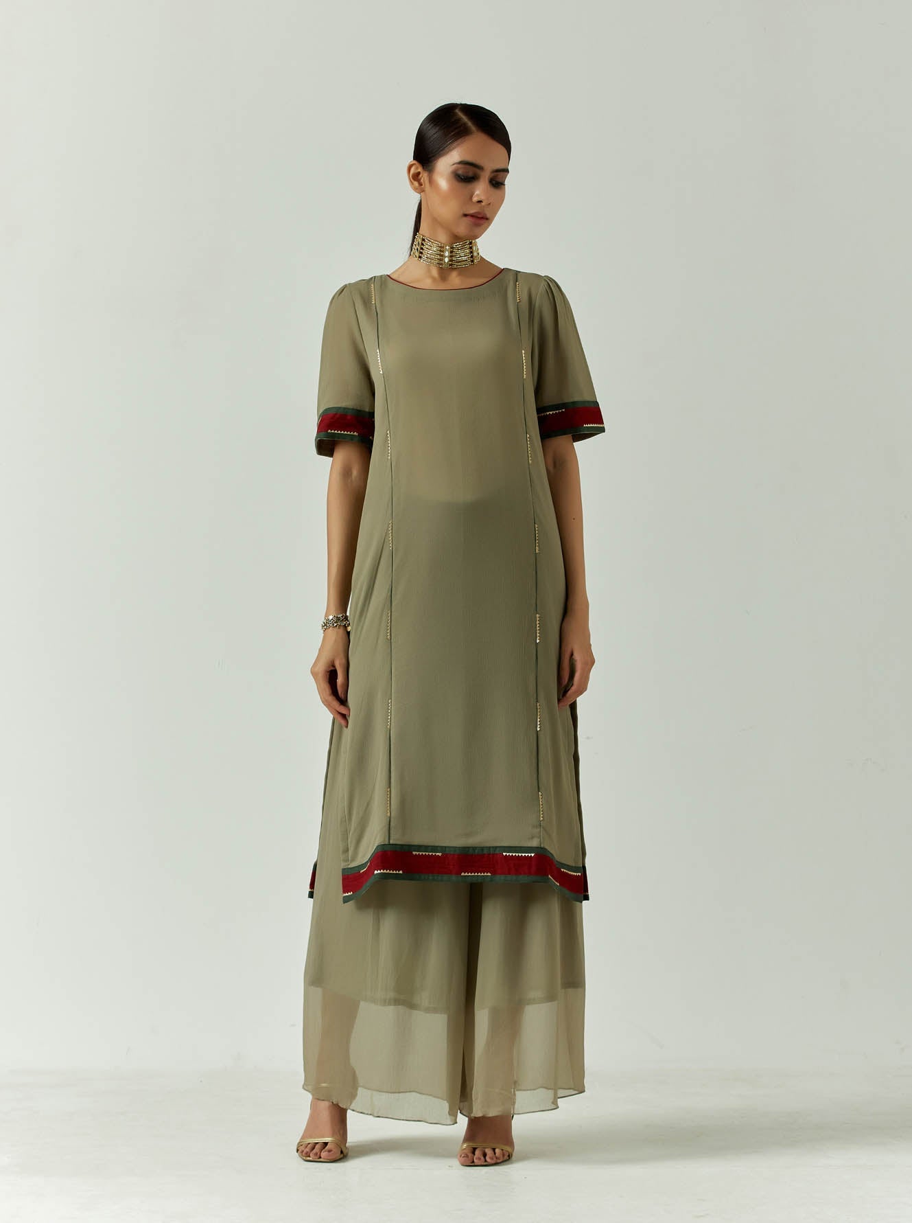 Moss Green Rukbat Kurta - The Indian Cause