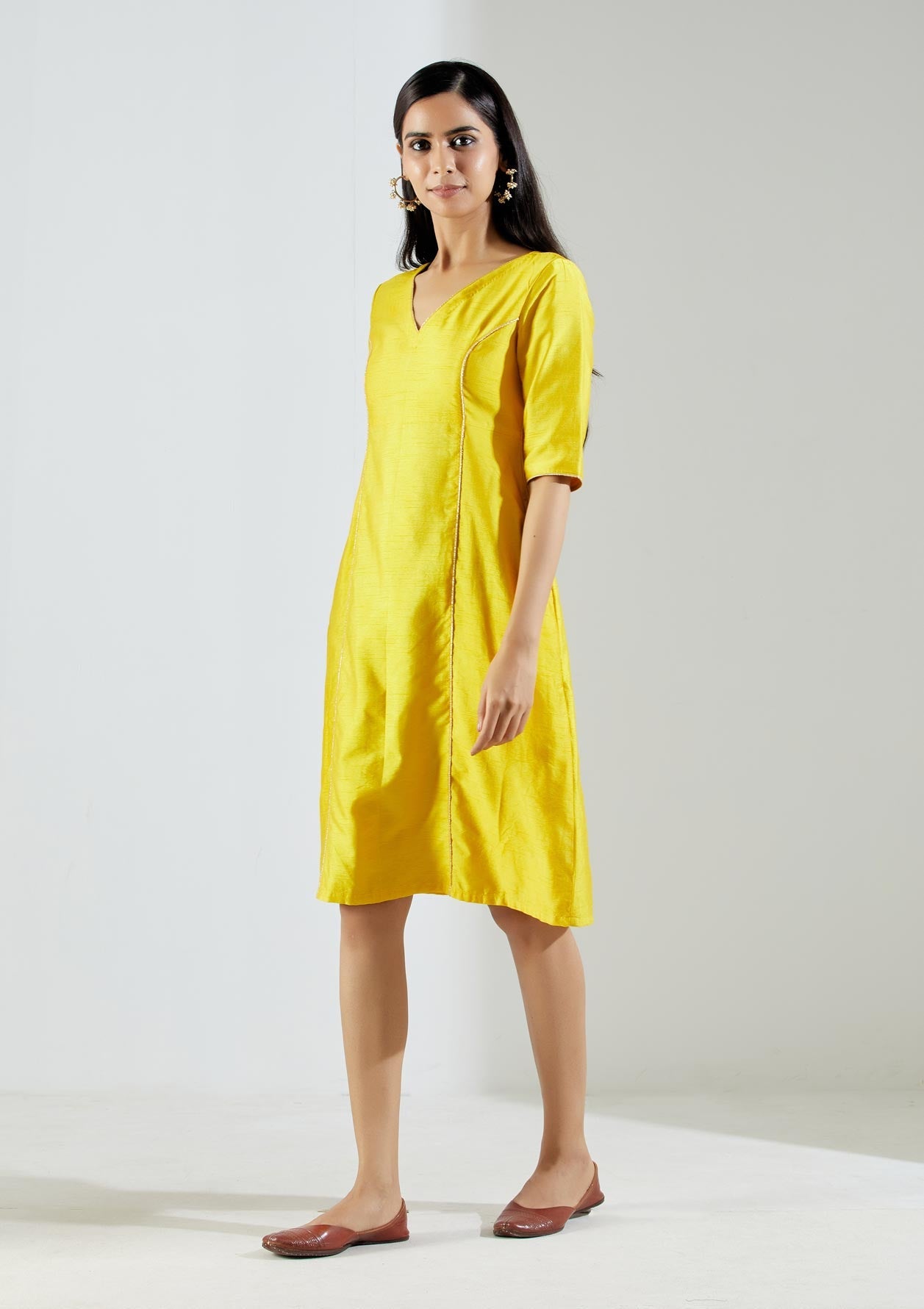 Yellow Markab Dress - The Indian Cause
