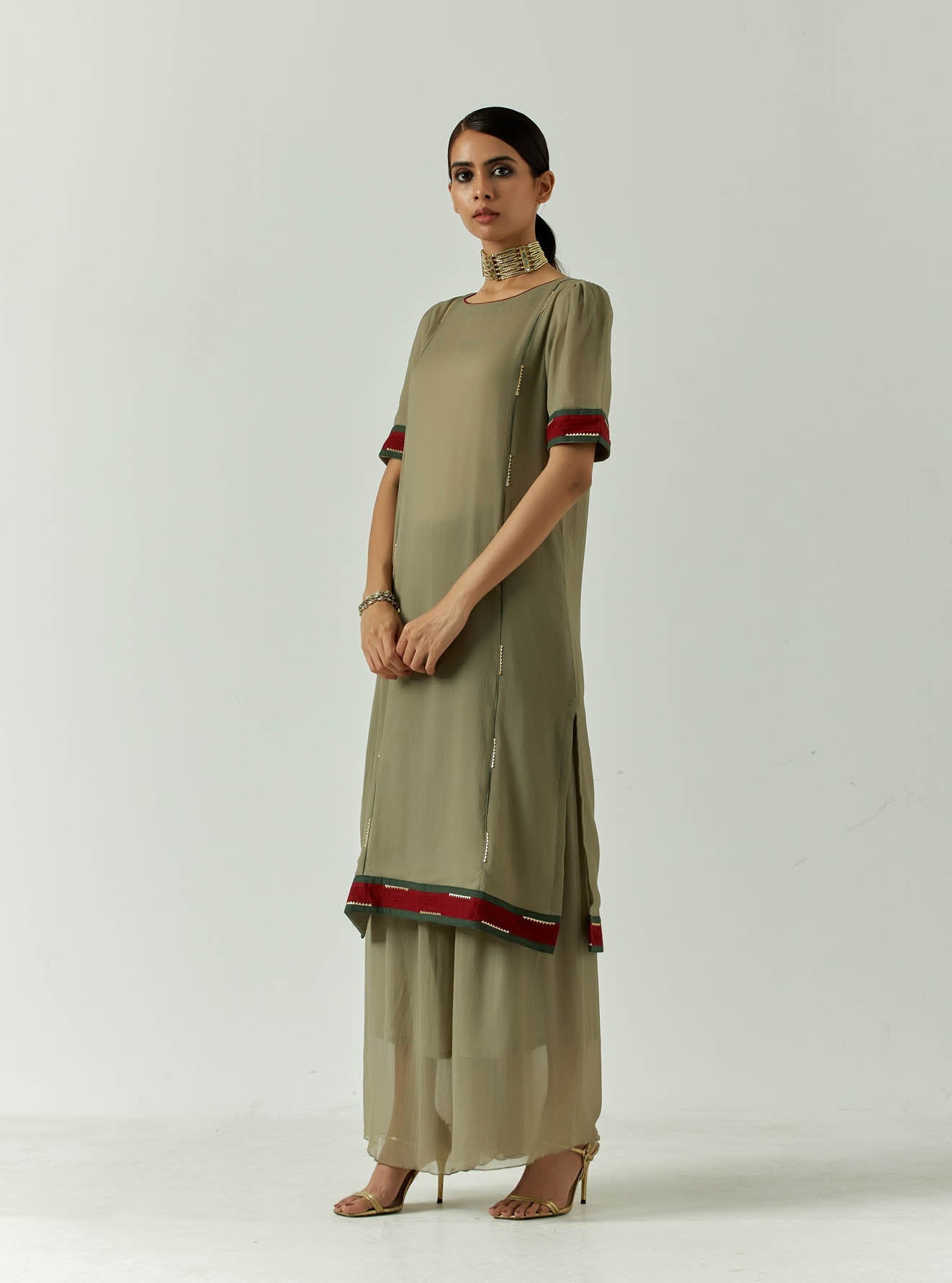 Moss Green Rukbat Kurta - The Indian Cause