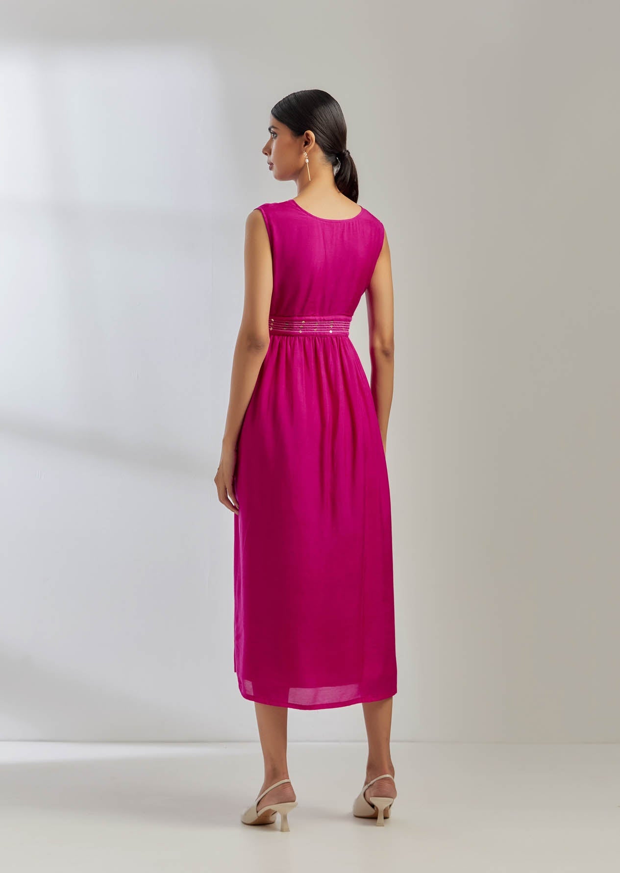 Pink Silk Sirgus Dress - The Indian Cause