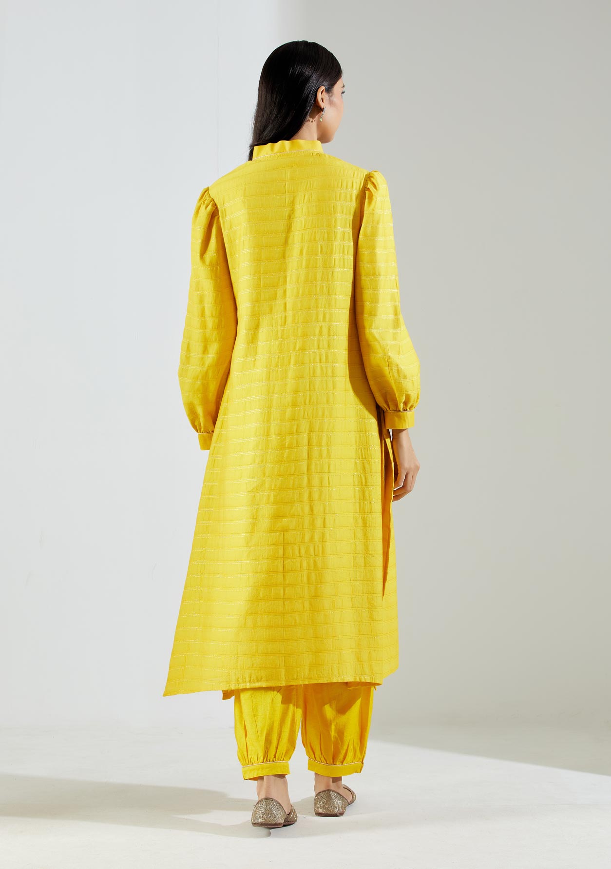 Yellow Polaris Kurta with Salwar (Set of 2) - The Indian Cause