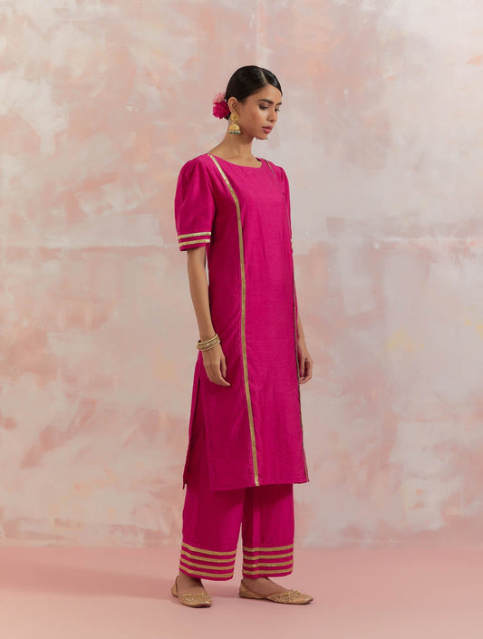 Pink Rukbat Kurta - The Indian Cause
