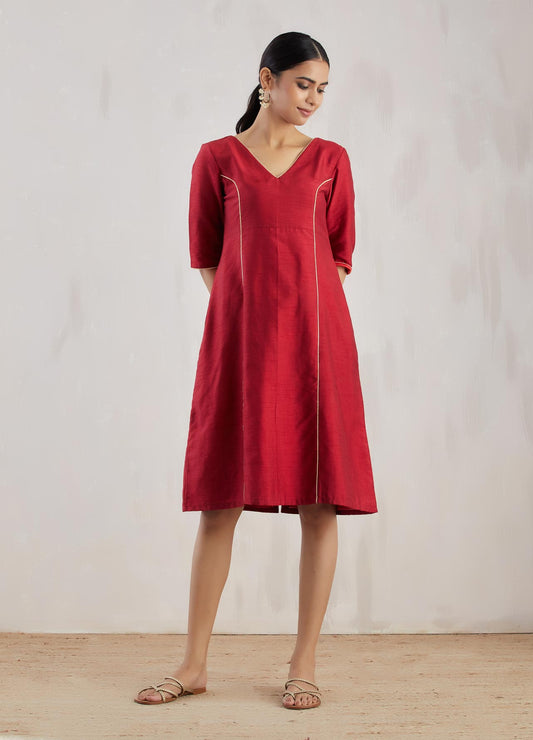 Red Markab Dress - The Indian Cause